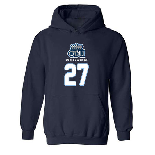 Old Dominion - NCAA Women's Lacrosse : Peyton Marohl - Replica Shersey Hooded Sweatshirt-0