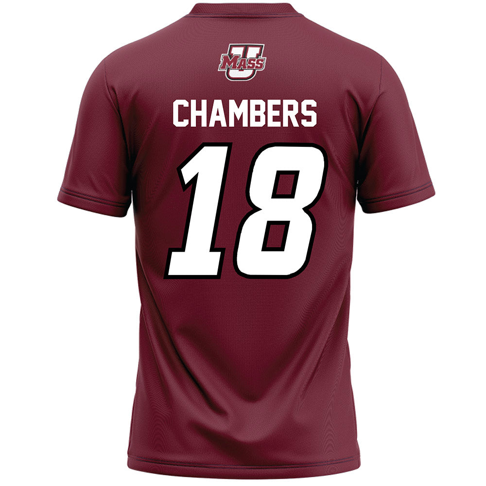 UMass - NCAA Men's Lacrosse : Cam Chambers - Maroon Lacrosse Jersey -1