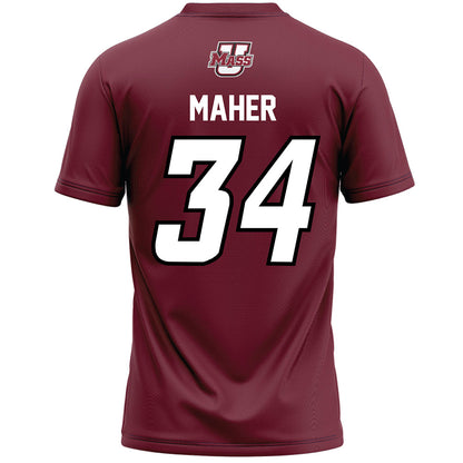 UMass - NCAA Men's Lacrosse : Liam Maher - Maroon Lacrosse Jersey