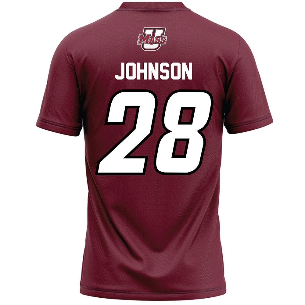 UMass - NCAA Men's Lacrosse : Xander Johnson - Maroon Lacrosse Jersey