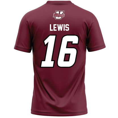 UMass - NCAA Men's Lacrosse : Caelin Lewis - Maroon Lacrosse Jersey