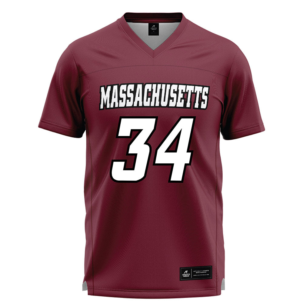 UMass - NCAA Men's Lacrosse : Liam Maher - Maroon Lacrosse Jersey