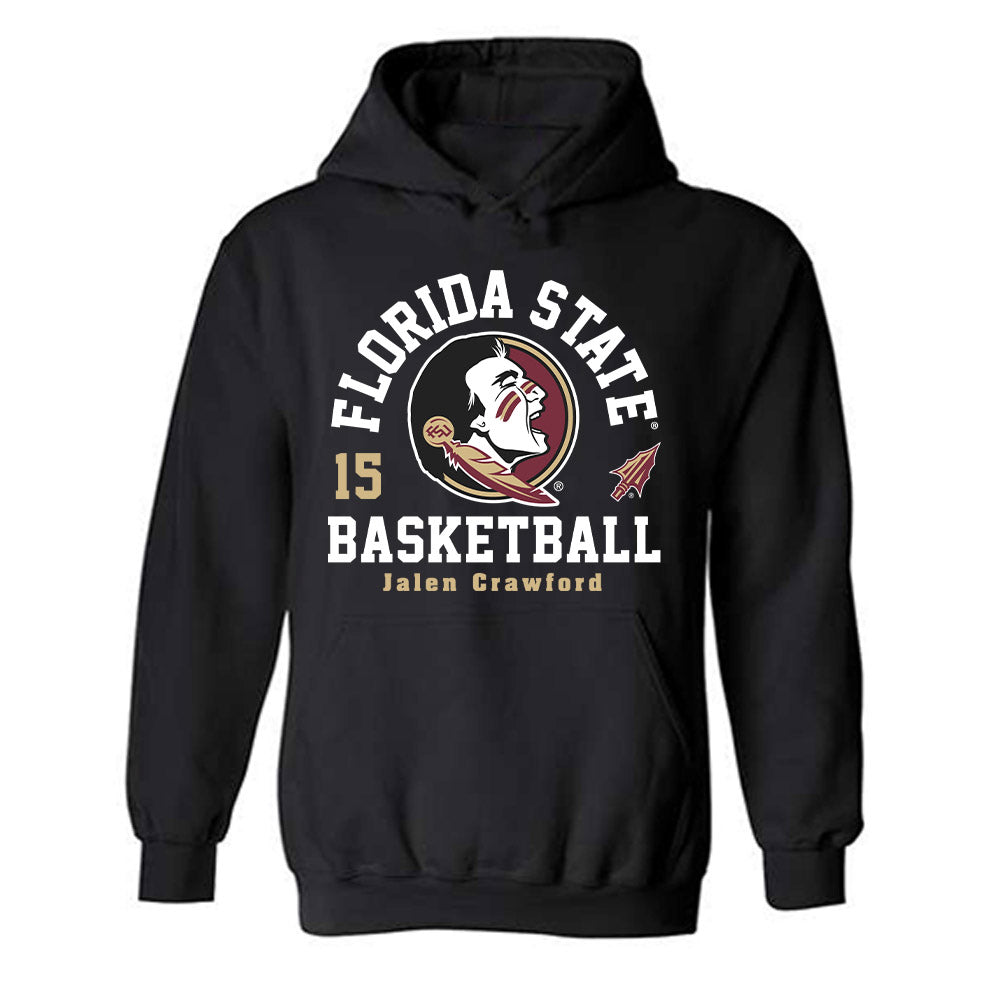 FSU - NCAA Men's Basketball : Jalen Crawford - Classic Fashion Shersey Hooded Sweatshirt-0