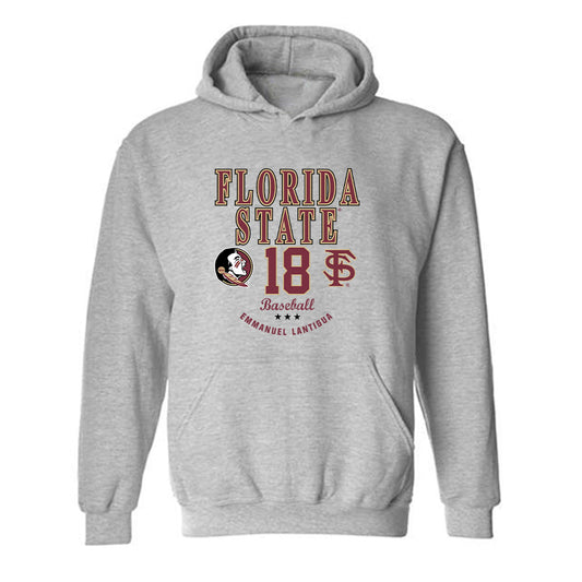 FSU - NCAA Baseball : Emmanuel Lantigua - Classic Fashion Shersey Hooded Sweatshirt-0