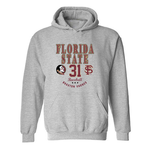 FSU - NCAA Baseball : Braxton Varnes - Classic Fashion Shersey Hooded Sweatshirt-0
