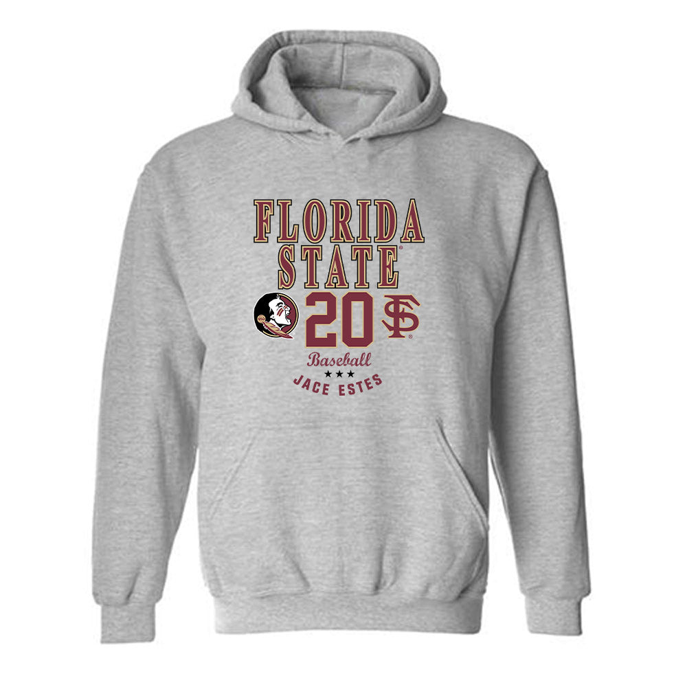 FSU - NCAA Baseball : Jace Estes - Classic Fashion Shersey Hooded Sweatshirt-0