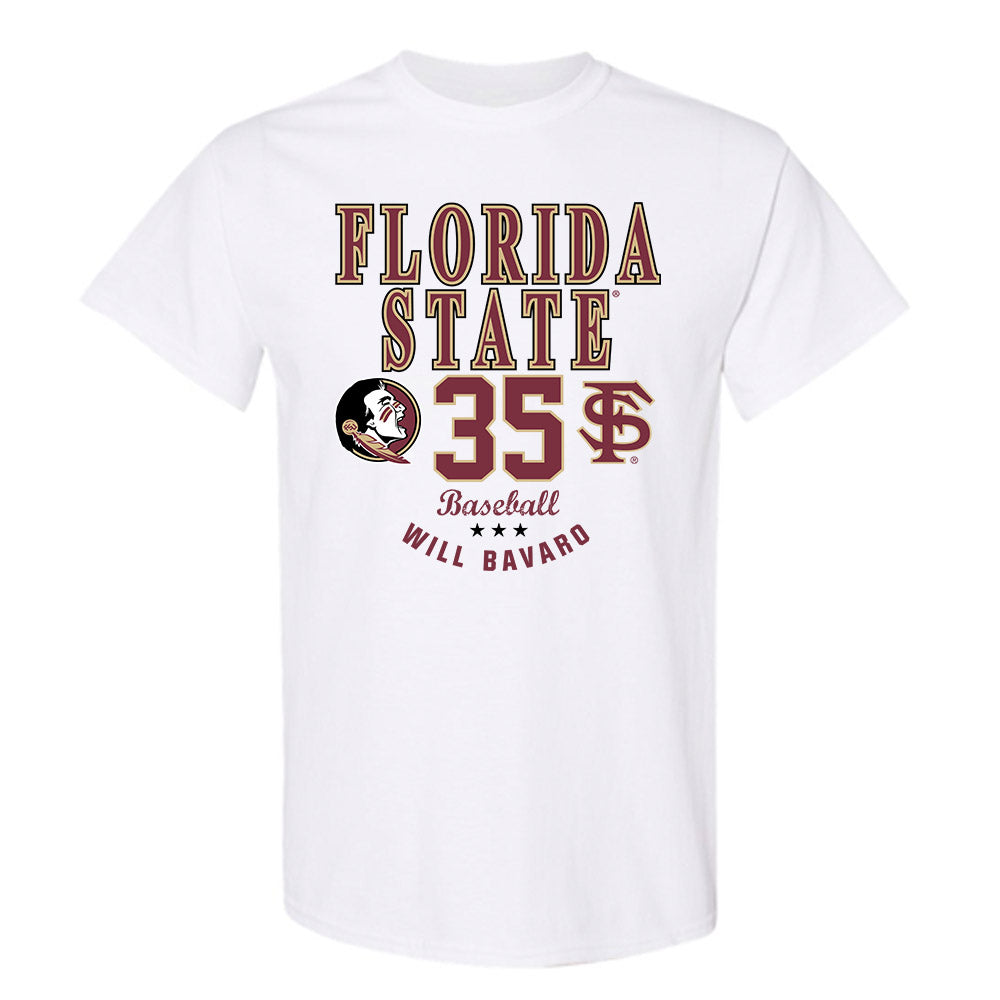 FSU - NCAA Baseball : Will Bavaro - Classic Fashion Shersey T-Shirt-0