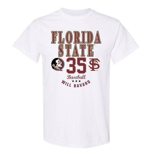 FSU - NCAA Baseball : Will Bavaro - Classic Fashion Shersey T-Shirt-0