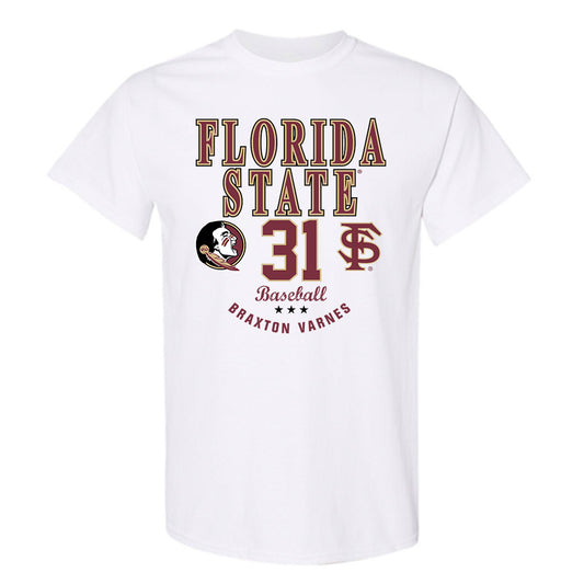 FSU - NCAA Baseball : Braxton Varnes - Classic Fashion Shersey T-Shirt-0