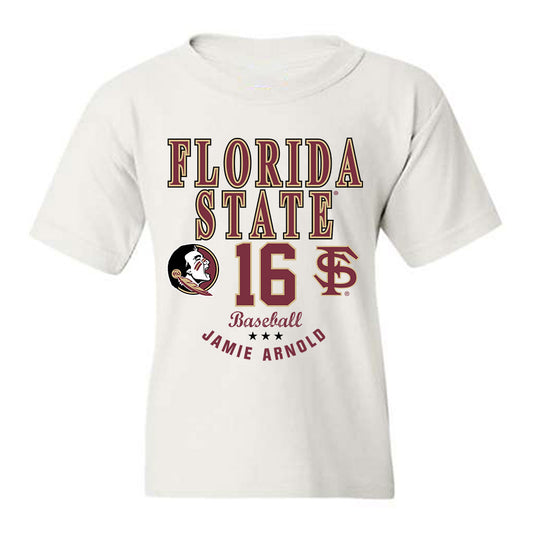 FSU - NCAA Baseball : Jamie Arnold - Classic Fashion Shersey Youth T-Shirt-0