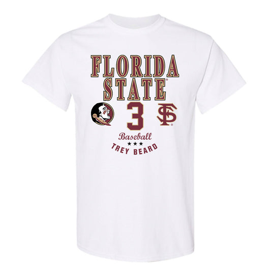 FSU - NCAA Baseball : Trey Beard - Classic Fashion Shersey T-Shirt-0