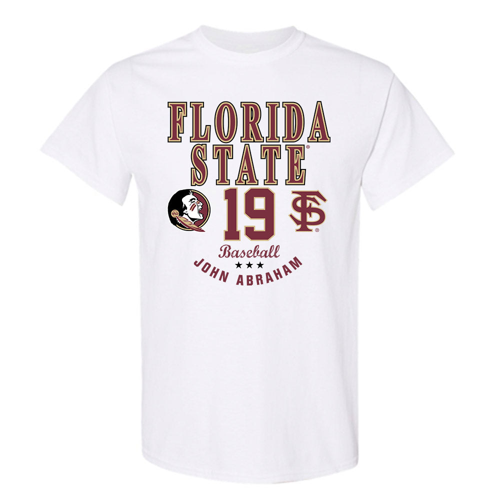 FSU - NCAA Baseball : John Abraham - Classic Fashion Shersey T-Shirt-0