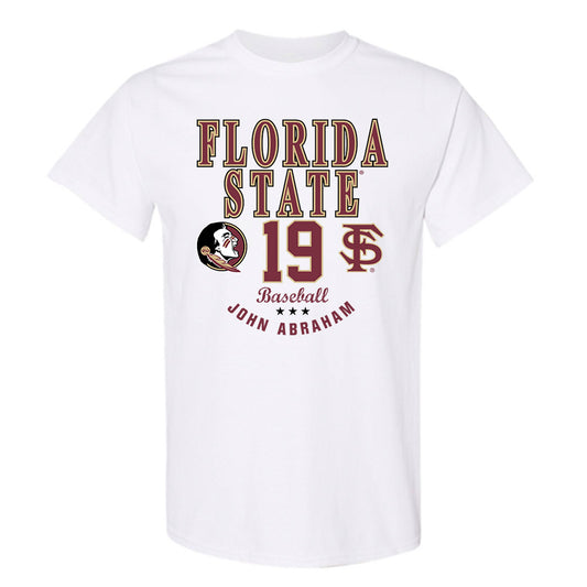 FSU - NCAA Baseball : John Abraham - Classic Fashion Shersey T-Shirt-0