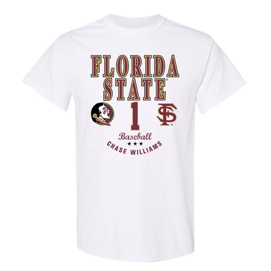 FSU - NCAA Baseball : Chase Williams - Classic Fashion Shersey T-Shirt-0