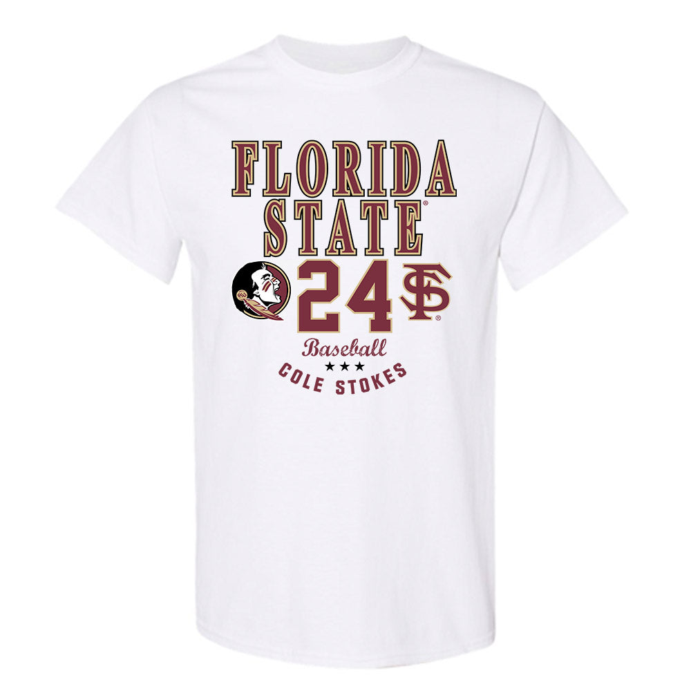 FSU - NCAA Baseball : Cole Stokes - Classic Fashion Shersey T-Shirt-0
