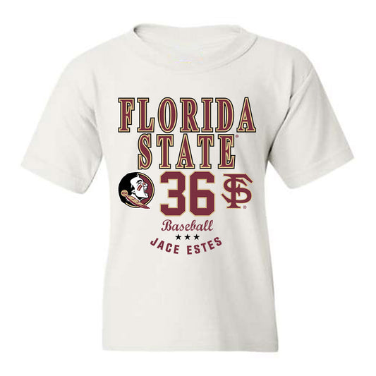 FSU - NCAA Baseball : Jace Estes - Classic Fashion Shersey Youth T-Shirt