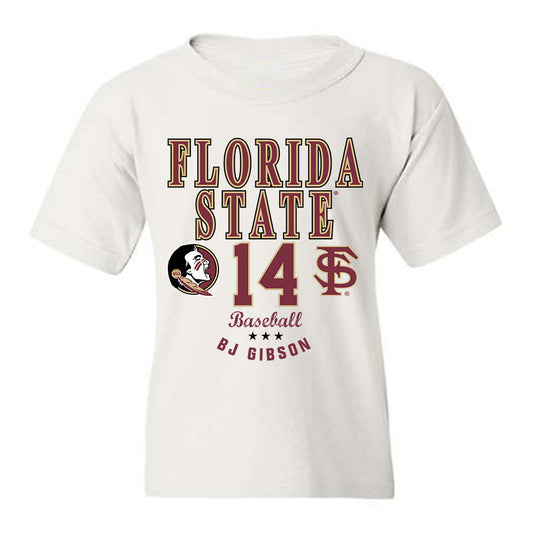 FSU - NCAA Baseball : BJ Gibson - Classic Fashion Shersey Youth T-Shirt-0