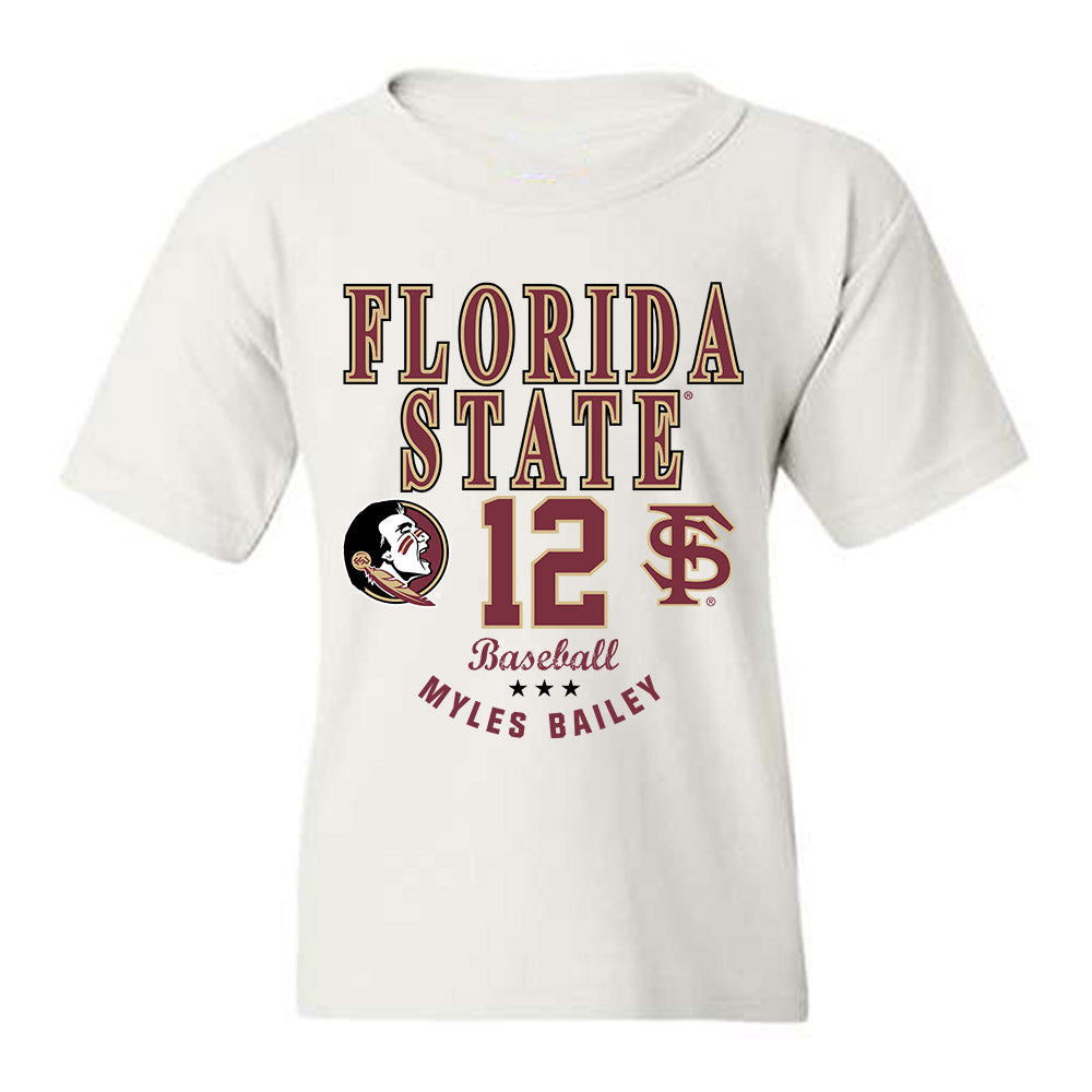 FSU - NCAA Baseball : Myles Bailey - Classic Fashion Shersey Youth T-Shirt-0