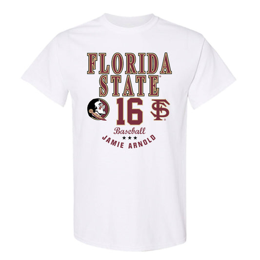 FSU - NCAA Baseball : Jamie Arnold - Classic Fashion Shersey T-Shirt-0