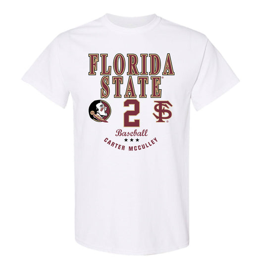 FSU - NCAA Baseball : Carter McCulley - Classic Fashion Shersey T-Shirt