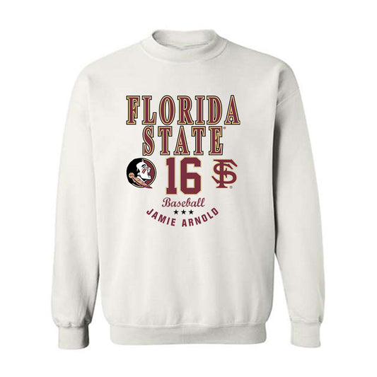 FSU - NCAA Baseball : Jamie Arnold - Classic Fashion Shersey Crewneck Sweatshirt-0