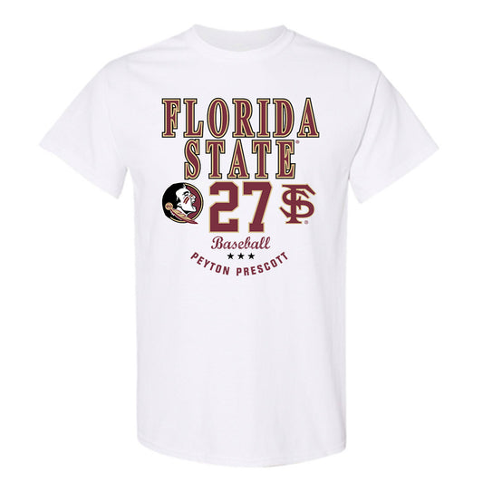 FSU - NCAA Baseball : Peyton Prescott - Classic Fashion Shersey T-Shirt-0