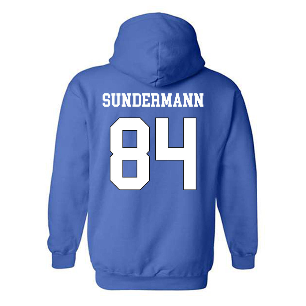 Grand Valley - NCAA Football : Evan Sundermann - Replica Shersey Hooded Sweatshirt-1