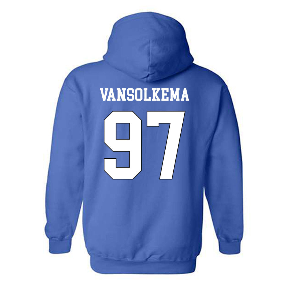 Grand Valley - NCAA Football : Camren VanSolkema - Replica Shersey Hooded Sweatshirt-1