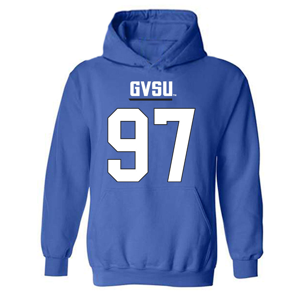 Grand Valley - NCAA Football : Camren VanSolkema - Replica Shersey Hooded Sweatshirt-0