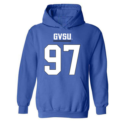 Grand Valley - NCAA Football : Camren VanSolkema - Replica Shersey Hooded Sweatshirt-0