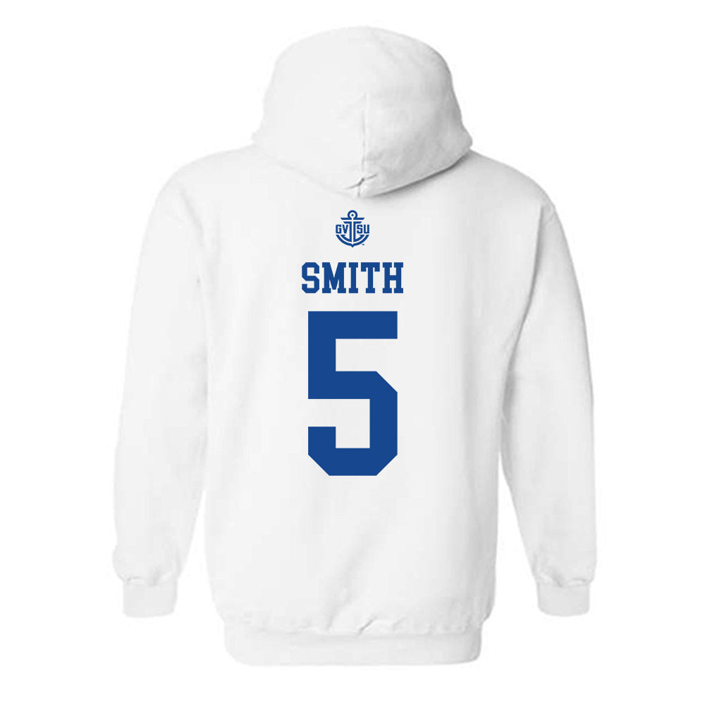 Grand Valley - NCAA Men's Basketball : Trevor Smith - Replica Shersey Hooded Sweatshirt-1