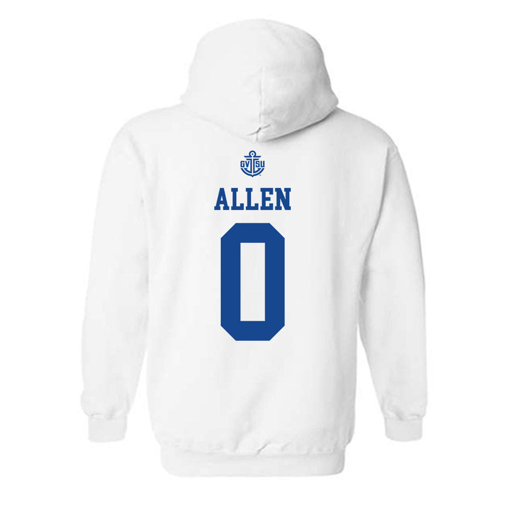 Grand Valley - NCAA Men's Basketball : Antaune Allen - Replica Shersey Hooded Sweatshirt-1