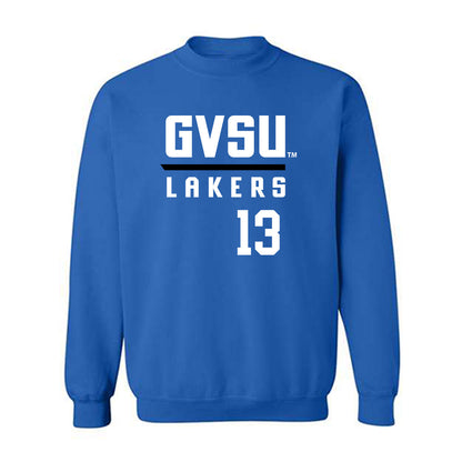 Grand Valley - NCAA Baseball : Allan Thorington - Replica Shersey Crewneck Sweatshirt-0