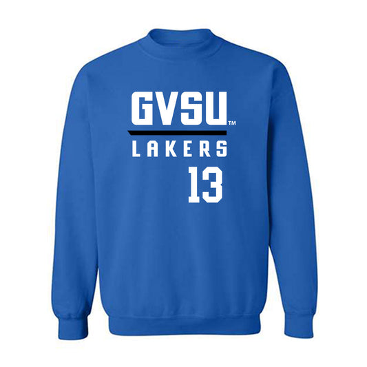 Grand Valley - NCAA Baseball : Allan Thorington - Replica Shersey Crewneck Sweatshirt-0