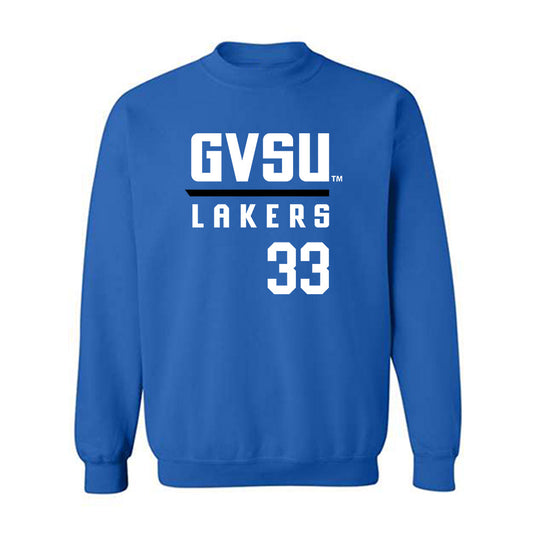 Grand Valley - NCAA Baseball : Owen Avery - Replica Shersey Crewneck Sweatshirt-0