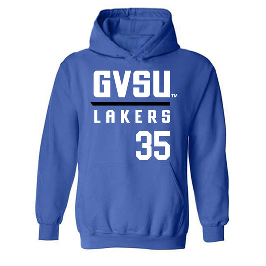 Grand Valley - NCAA Baseball : Collin Bradley - Replica Shersey Hooded Sweatshirt-0