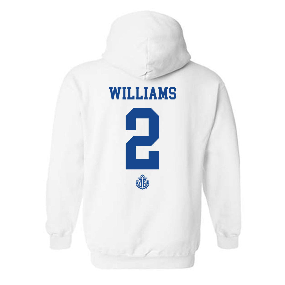 Grand Valley - NCAA Women's Soccer : Alex Williams - Replica Shersey Hooded Sweatshirt-1