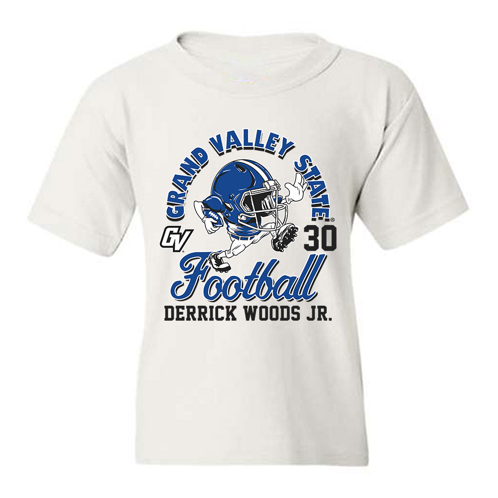 Grand Valley - NCAA Football : Derrick Woods Jr. - Fashion Shersey Youth T-Shirt-0