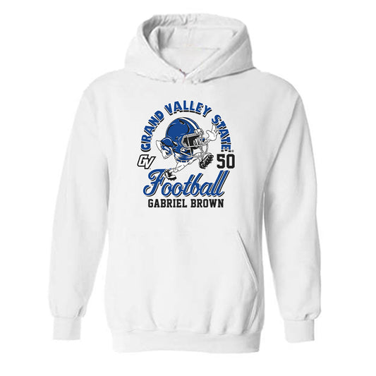 Grand Valley - NCAA Football : Gabriel Brown - Fashion Shersey Hooded Sweatshirt-0