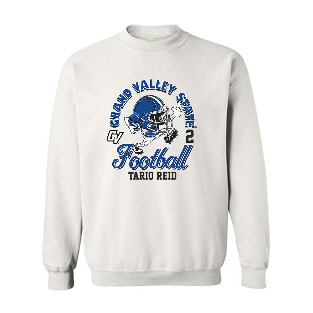 Grand Valley - NCAA Football : Tariq Reid - Fashion Shersey Crewneck Sweatshirt-0