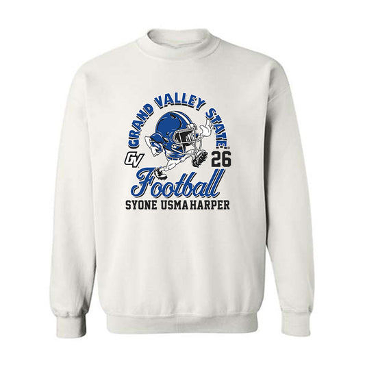 Grand Valley - NCAA Football : Syone Usma-Harper - Fashion Shersey Crewneck Sweatshirt-0