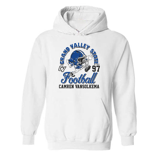 Grand Valley - NCAA Football : Camren VanSolkema - Fashion Shersey Hooded Sweatshirt-0