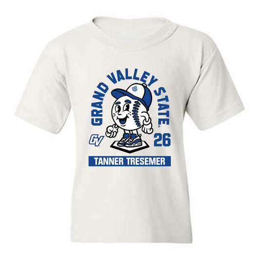 Grand Valley - NCAA Baseball : Tanner Tresemer - Fashion Shersey Youth T-Shirt-0