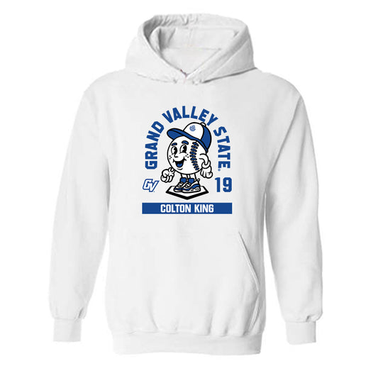 Grand Valley - NCAA Baseball : Colton King - Fashion Shersey Hooded Sweatshirt-0