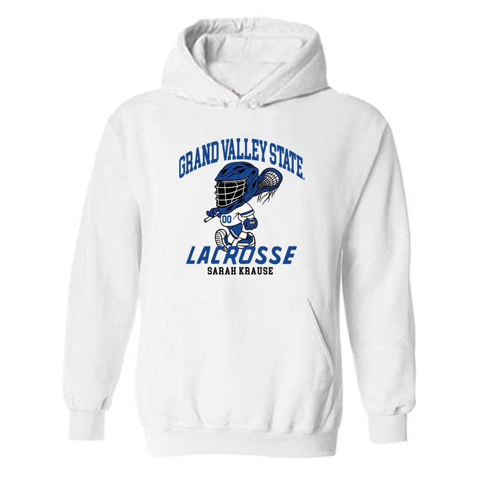 Grand Valley - NCAA Women's Lacrosse : Sarah Krause - Fashion Shersey Hooded Sweatshirt-0