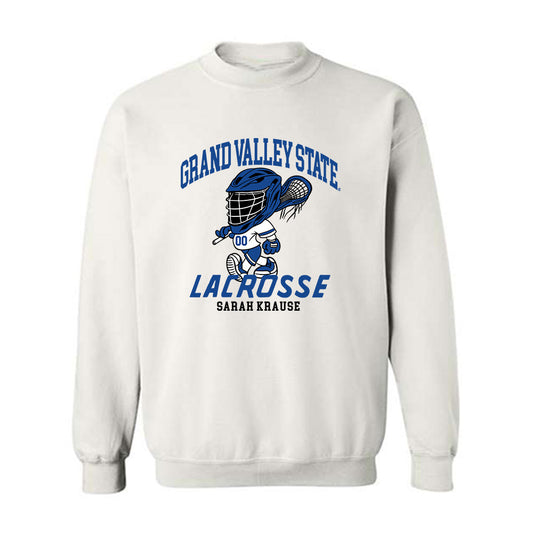 Grand Valley - NCAA Women's Lacrosse : Sarah Krause - Fashion Shersey Crewneck Sweatshirt-0