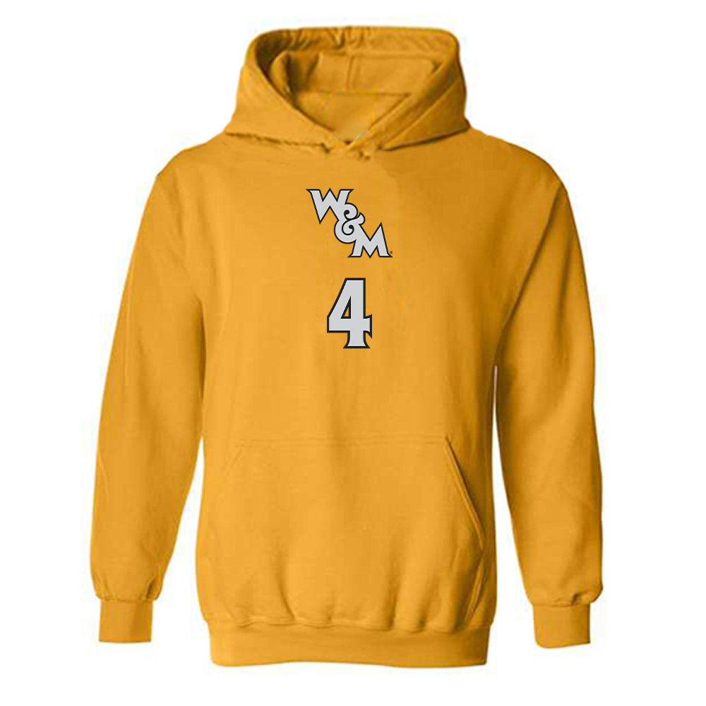 William & Mary - NCAA Women's Basketball : Arianna Mercado - Replica Shersey Hooded Sweatshirt-0