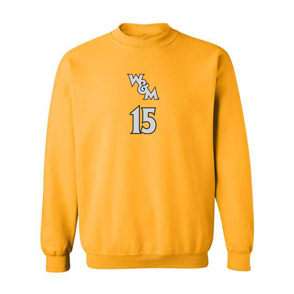 William & Mary - NCAA Women's Basketball : Amelia Basit - Replica Shersey Crewneck Sweatshirt-0