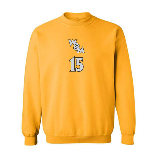 William & Mary - NCAA Women's Basketball : Amelia Basit - Replica Shersey Crewneck Sweatshirt-0