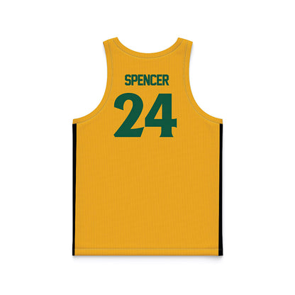 William & Mary - NCAA Men's Basketball : Kaleb Spencer - Gold Basketball Jersey-1